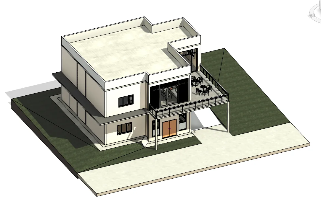 2-Storey Residential BIM Model — 3D Overview
