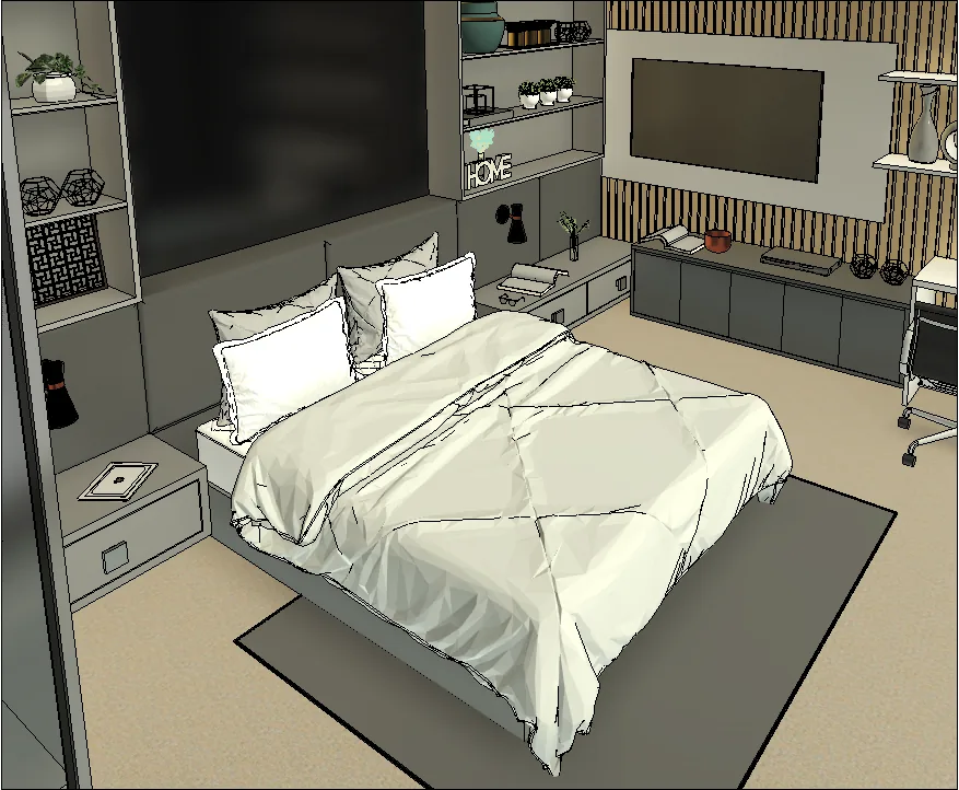 2-Storey Residential BIM Model — 3D Perspective